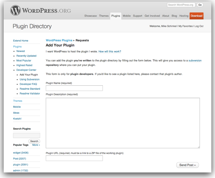 The "Add Your Plugin" Page at WordPress.org