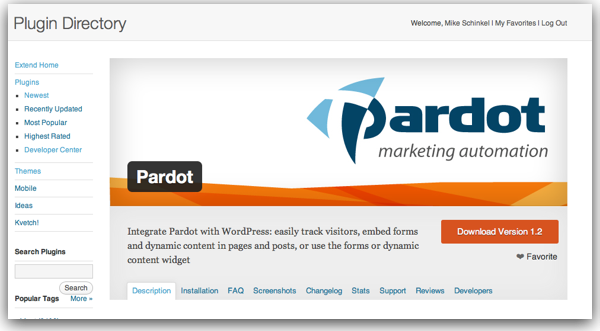 Banner Image for Pardot's Plugin Page on WordPress.org