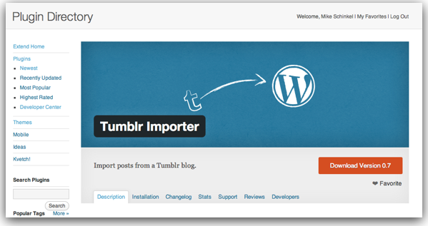 Banner Image for the Tumbler Importer WordPress Plugin