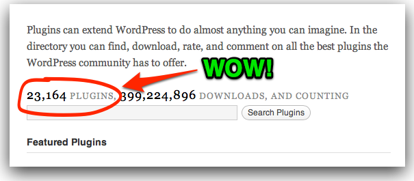 The Plugin Count on WordPress.org on Friday January 19, 2013